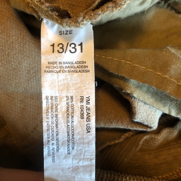 Dark khaki/brown colored corduroy pants - Picture 5 of 6